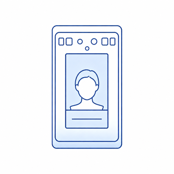 Biometric access control terminal with face recognition reader